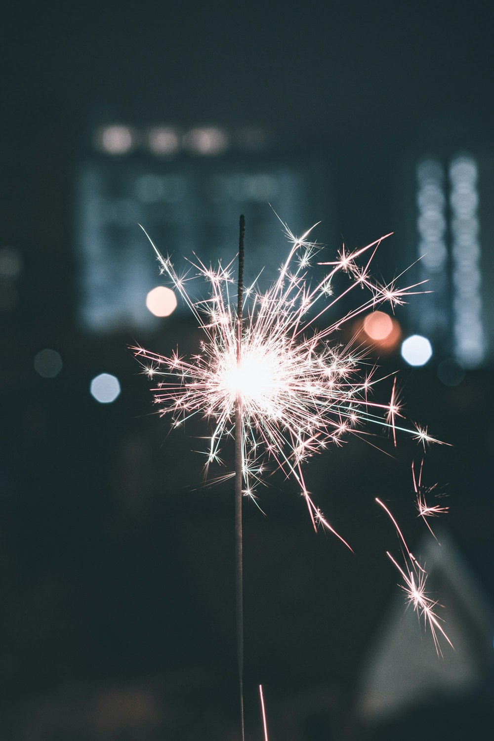 white and red fireworks display