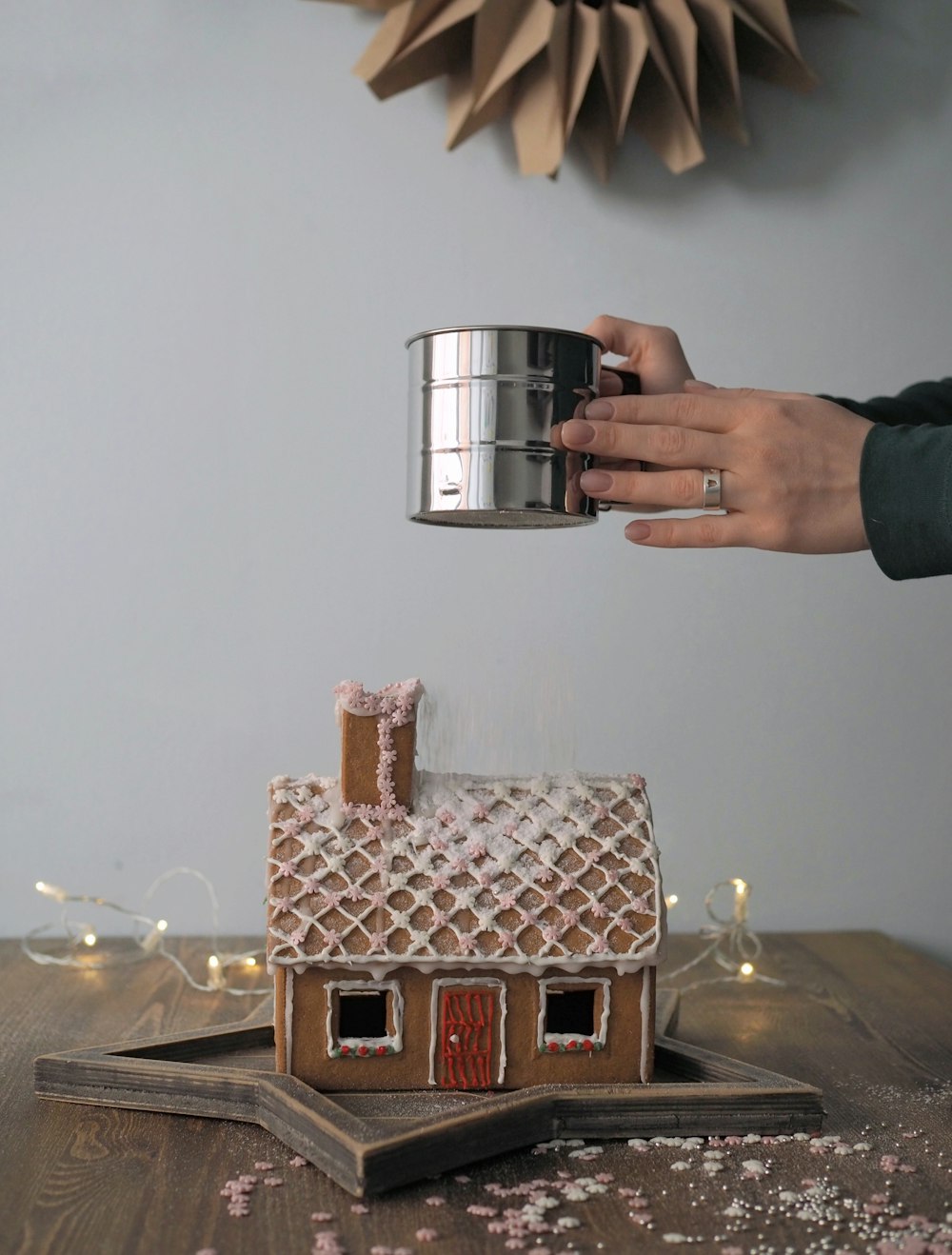 silver and brown steel container