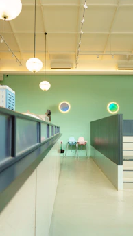 A calm study space with blue and white colors reflecting Neecet’s clean, modern medical aesthetic.