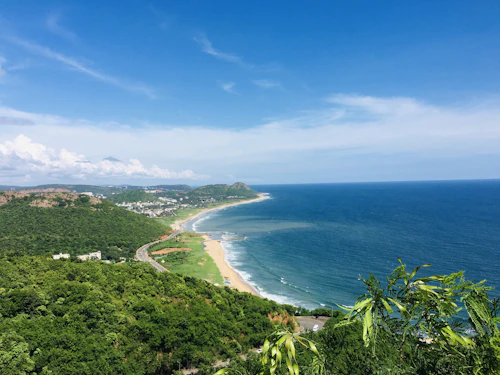 Green coastline near Visakhapatnam