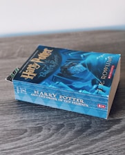 blue and white labeled box