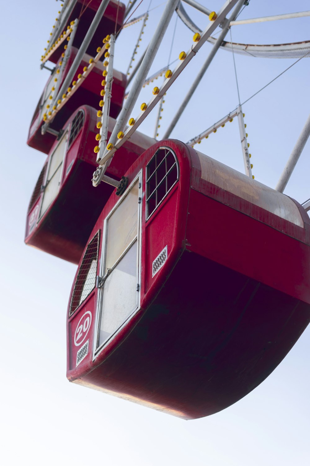 red and yellow ferris wheel