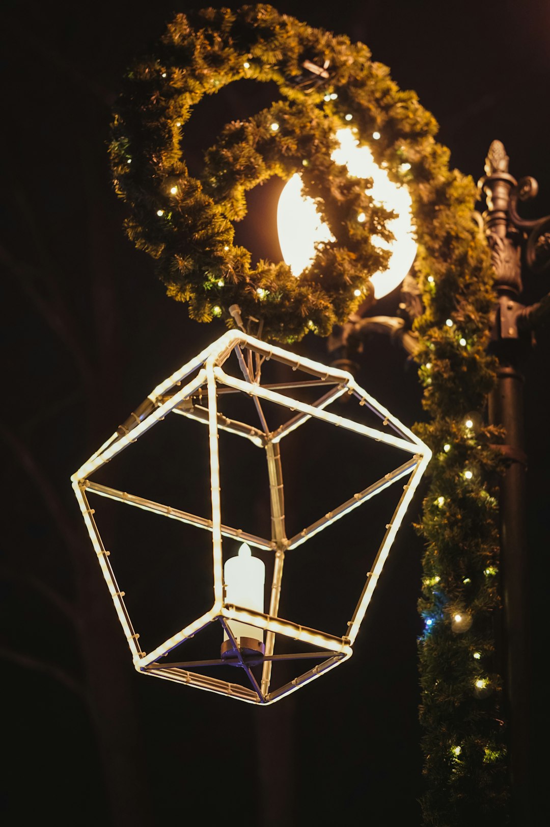 white and yellow string lights