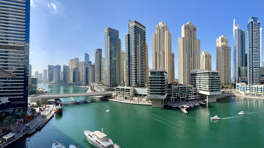 high rise buildings near body of water during daytime