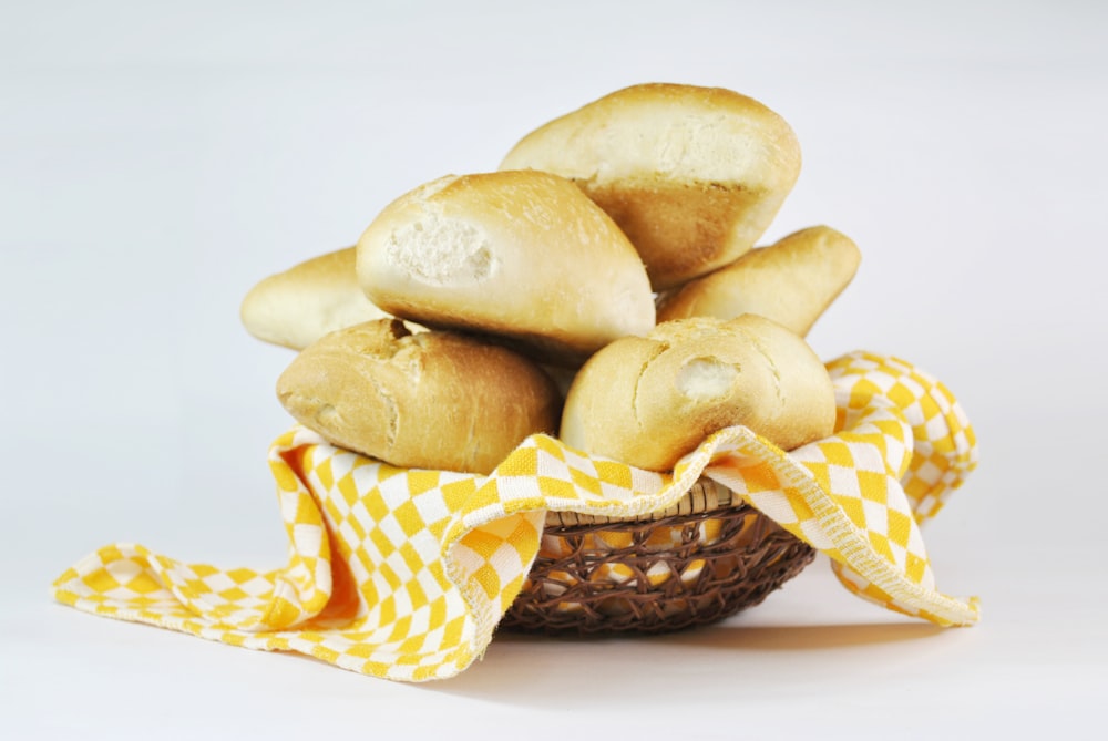 brown bread on brown woven basket