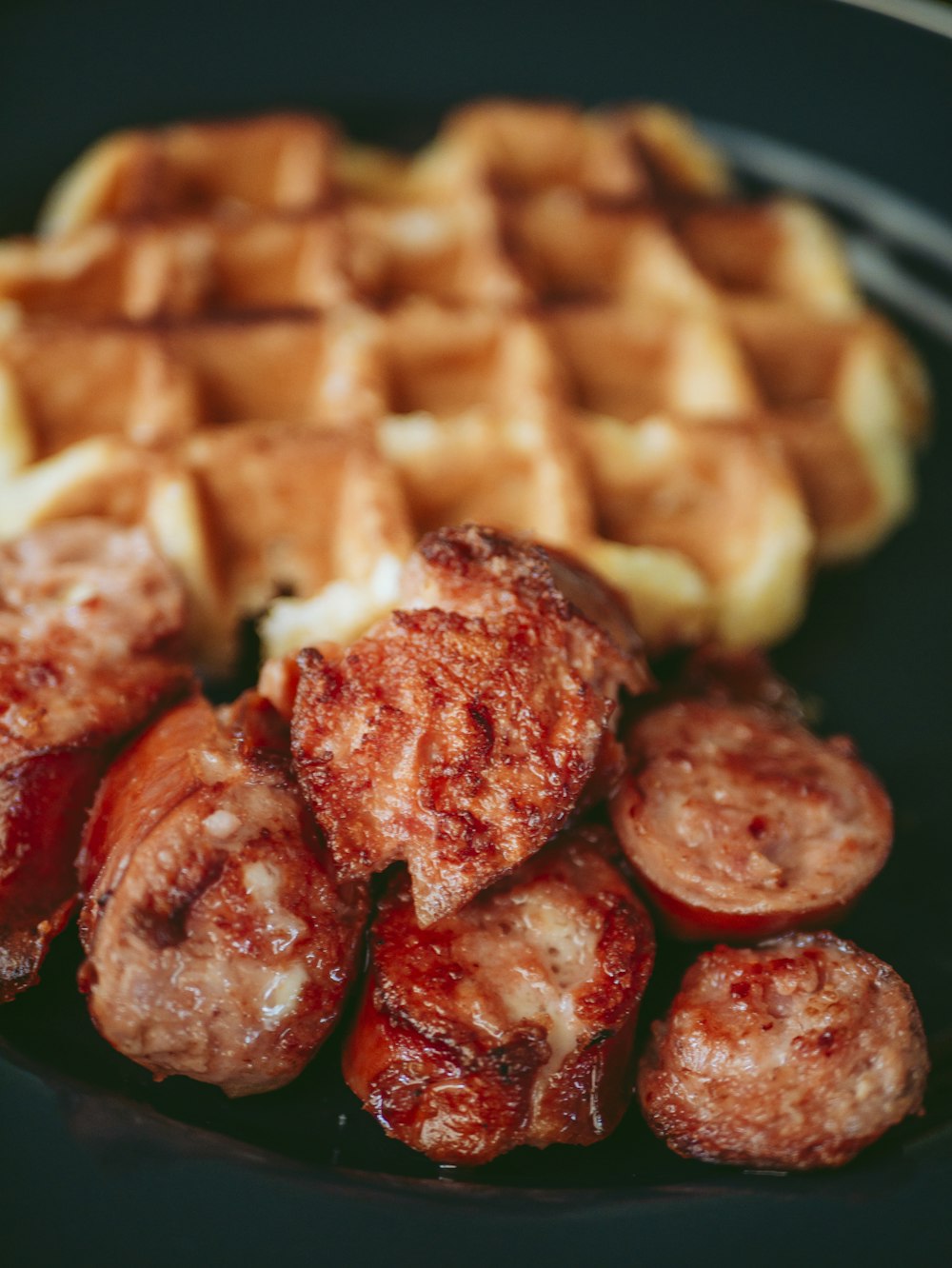 close up photo of fried food