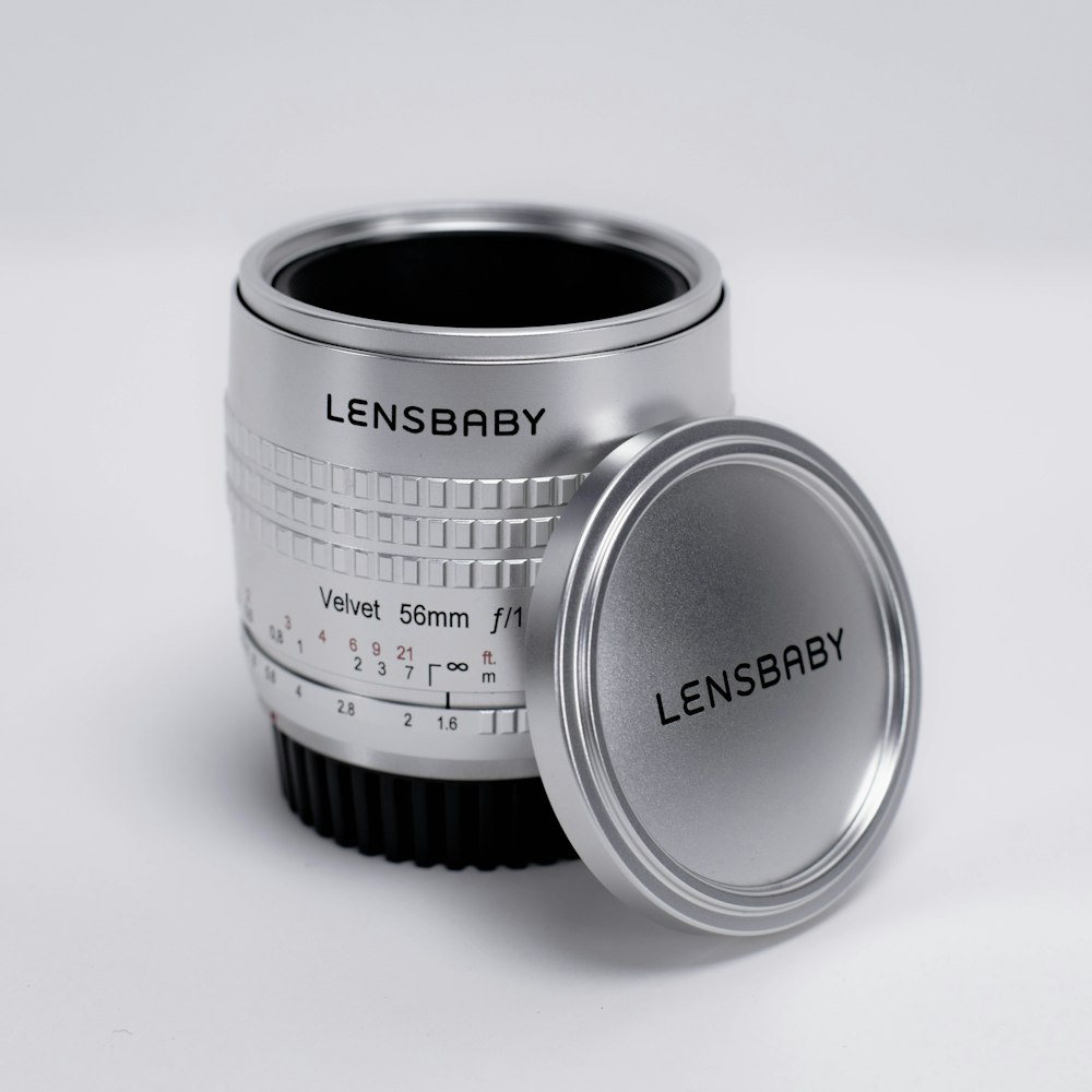 black and silver camera lens