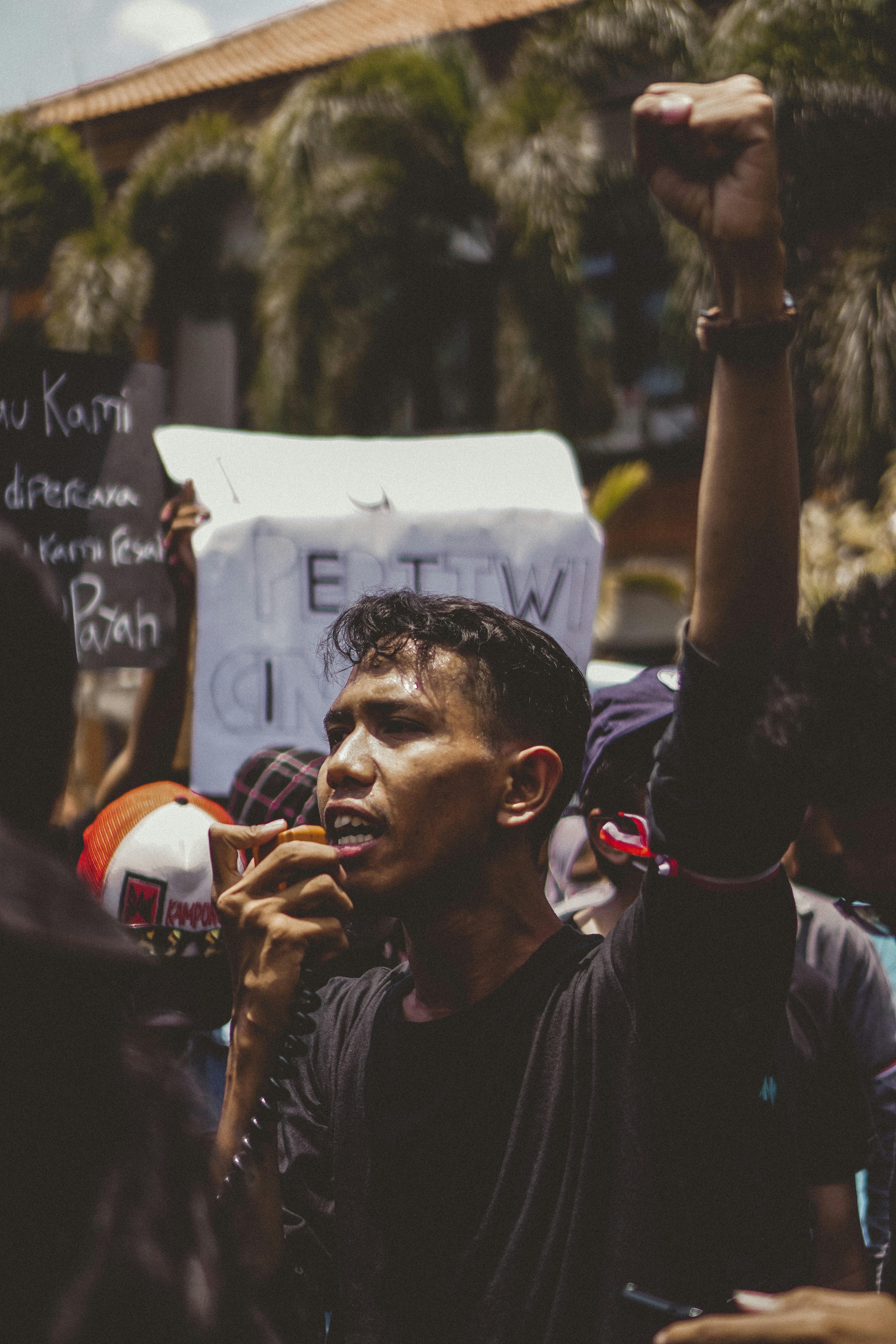 a demonstration against the Criminal Code Law and the KPK Revision, at Singaraja, Bali. 2019