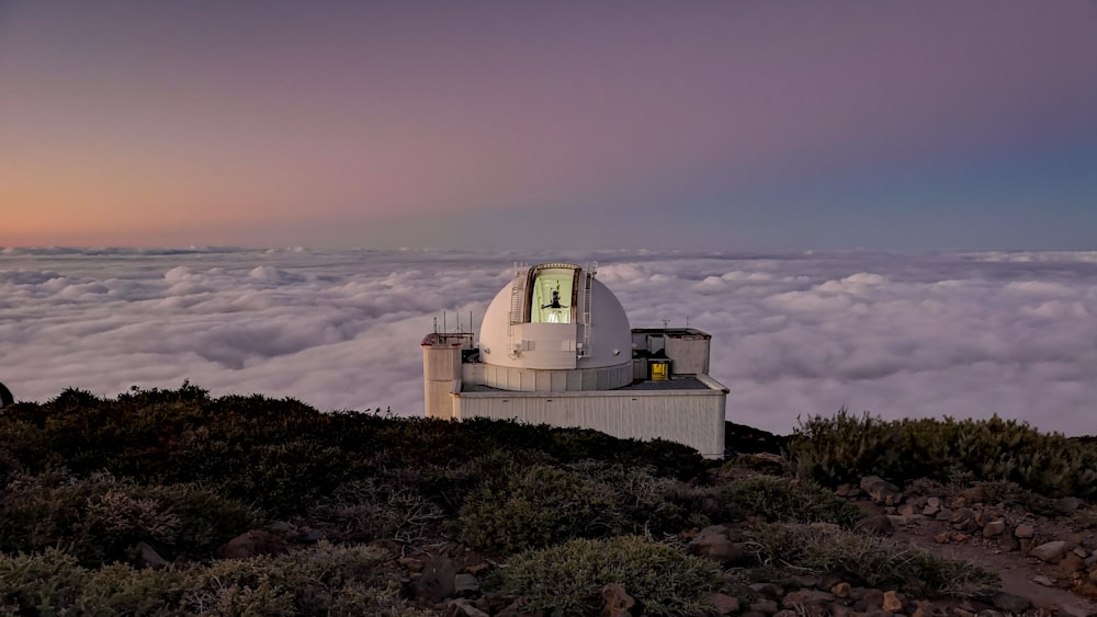 white dome building on top of hill