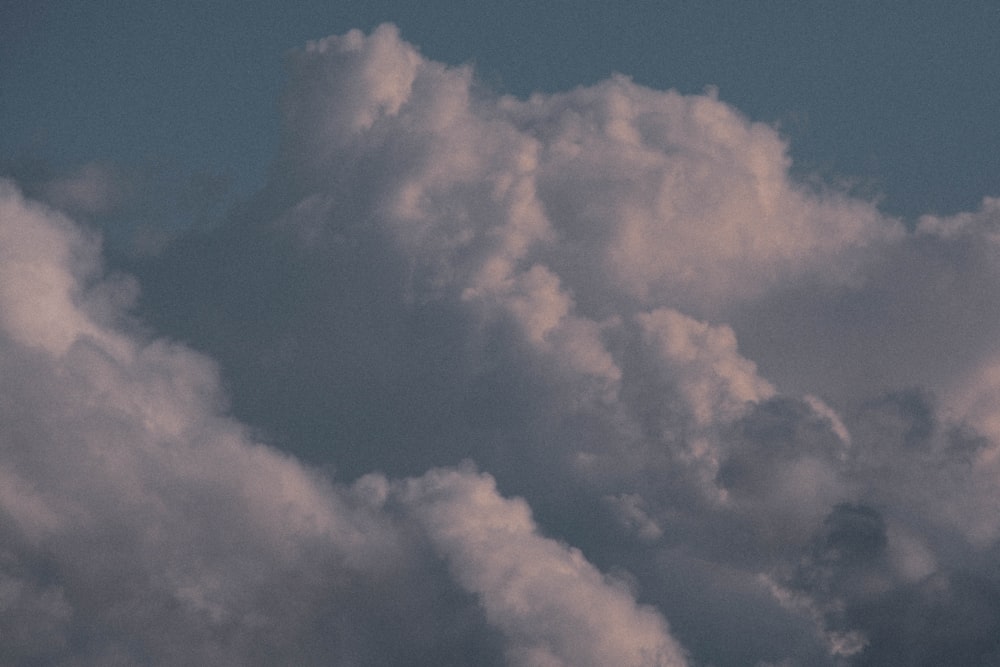 white clouds and blue sky