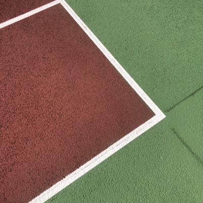 red and white basketball court