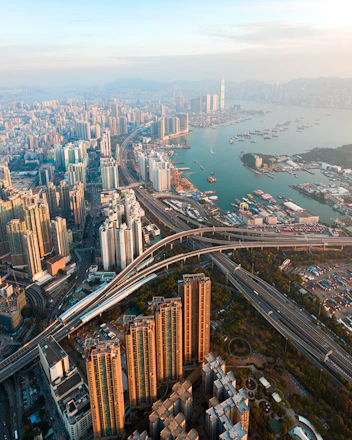 Aerial view of Hong Kong