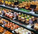 assorted pastries on white steel rack