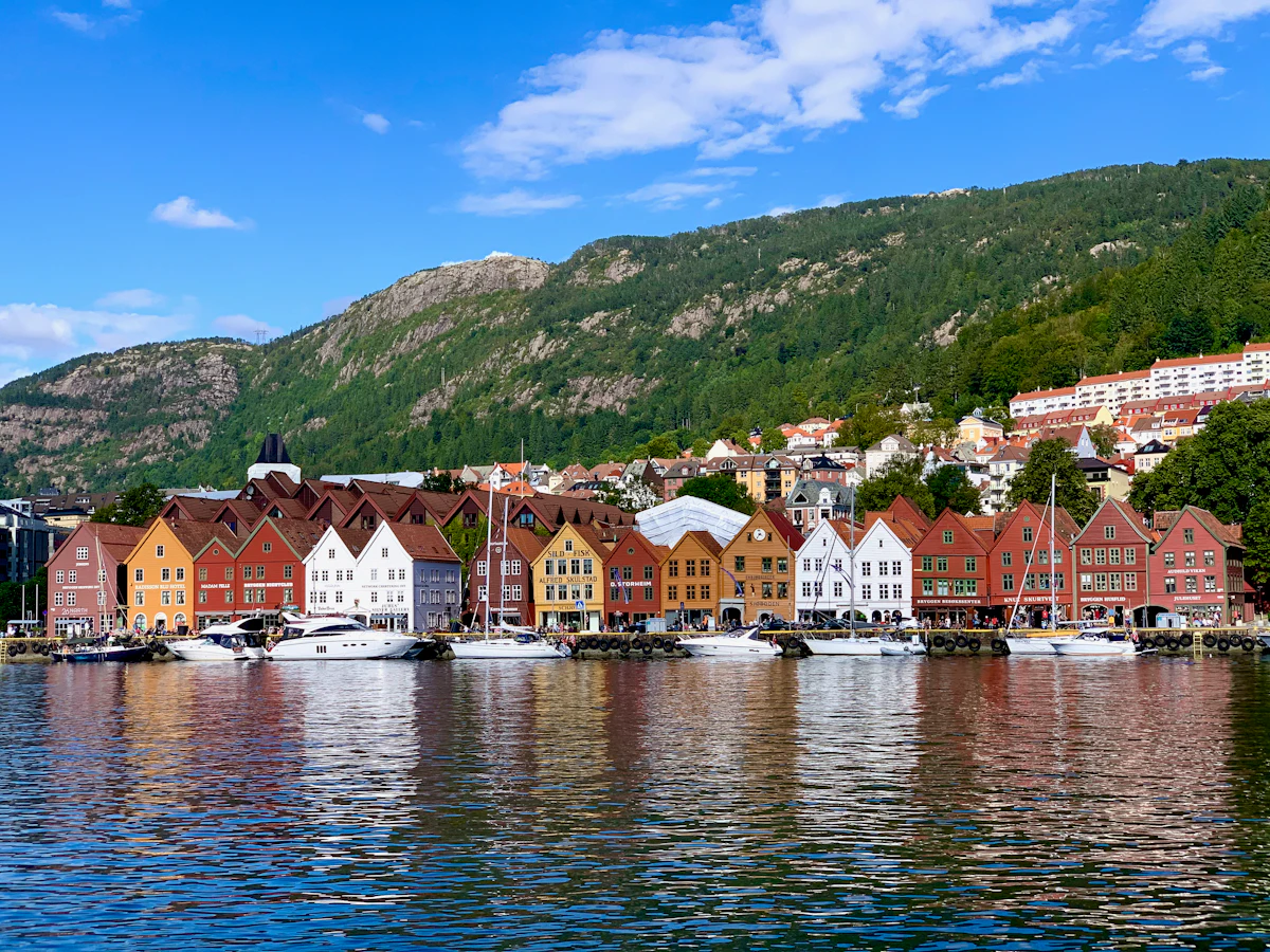 Les maisons hanséatiques colorées du Bryggen à Bergen