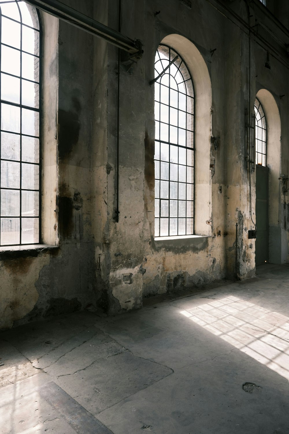 brown wooden framed glass window