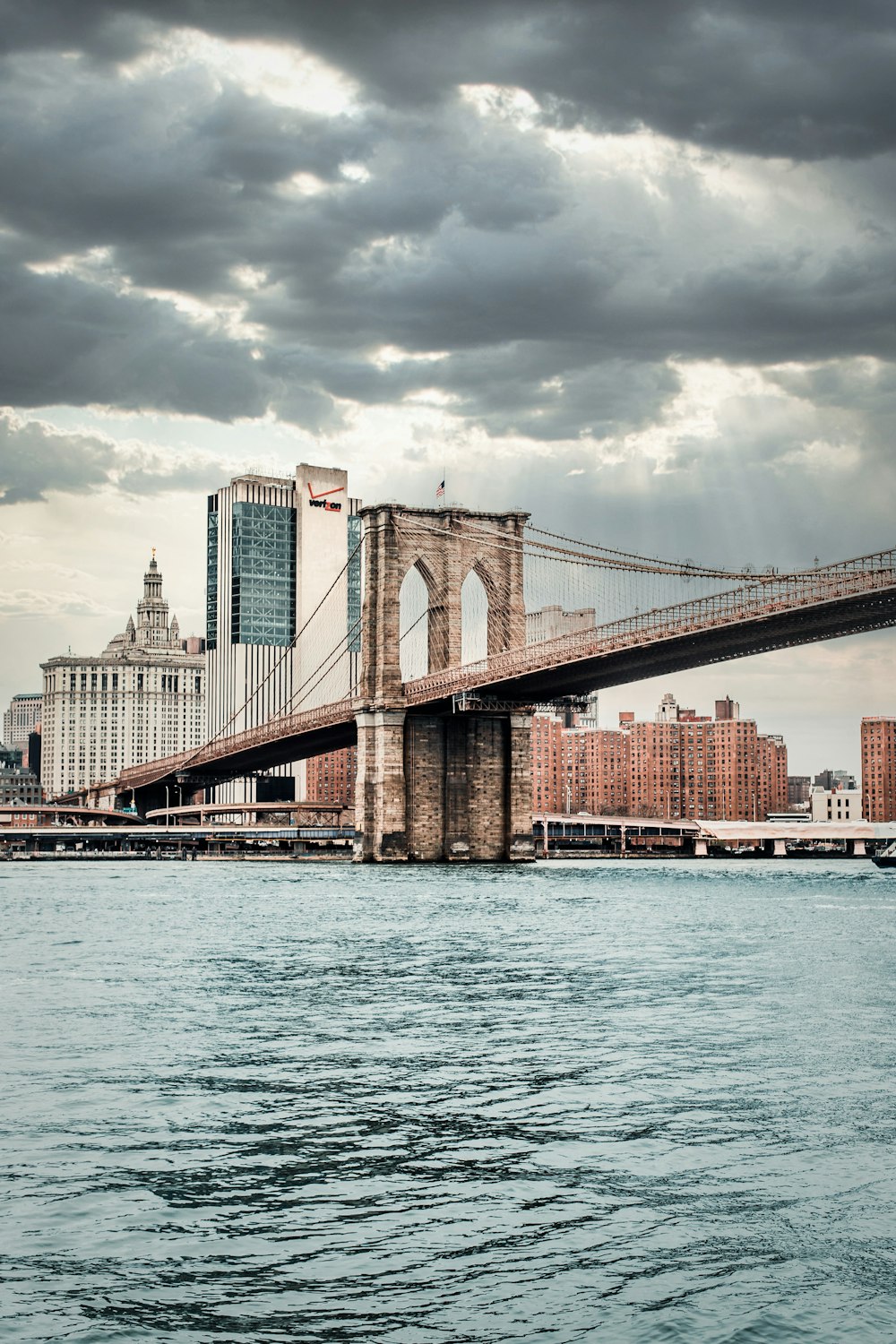 bridge over water under cloudy sky during daytime