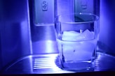 clear drinking glass with water