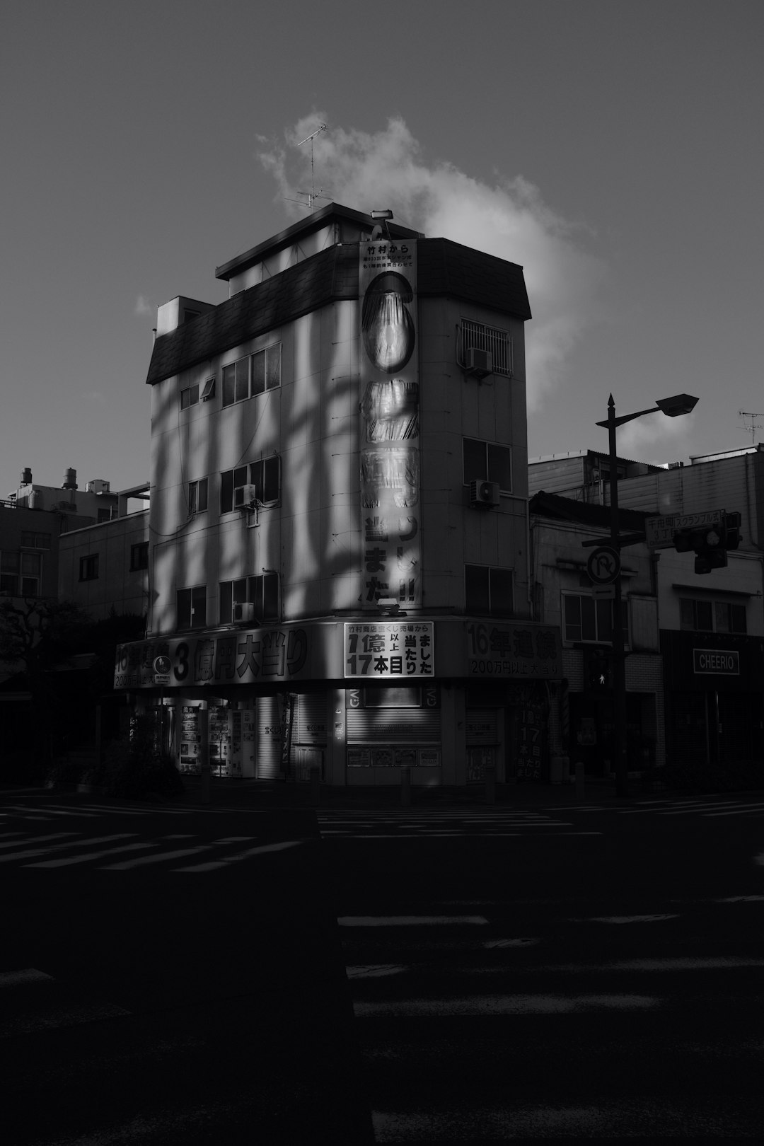 grayscale photo of concrete building