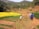 Several people are working in terraced fields surrounded by lush greenery and hills. A vibrant yellow field of flowers stands out against the green and brown earth tones. The group includes children and adults who appear to be engaged in agricultural activities.