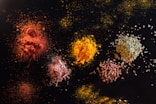 orange and green abstract painting