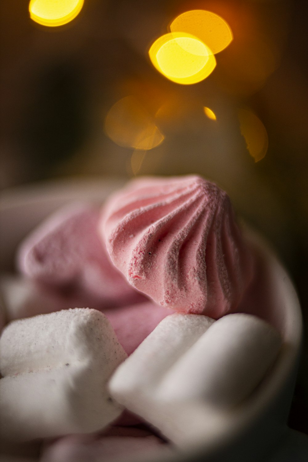 pink and white ice cream