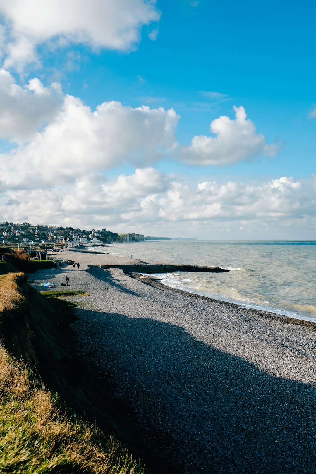 white and blue sky over the beach