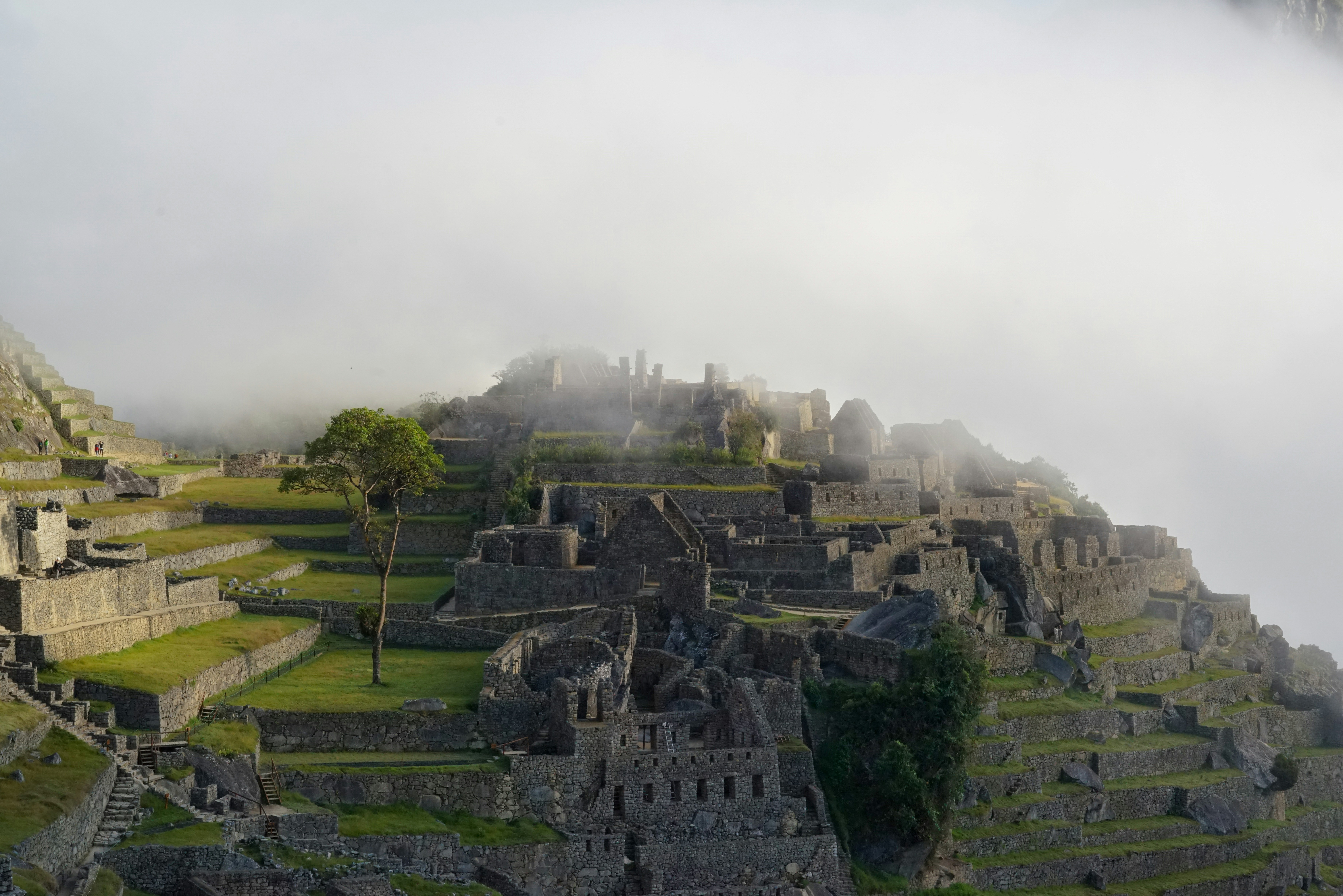gray concrete building on green grass field during daytime, 