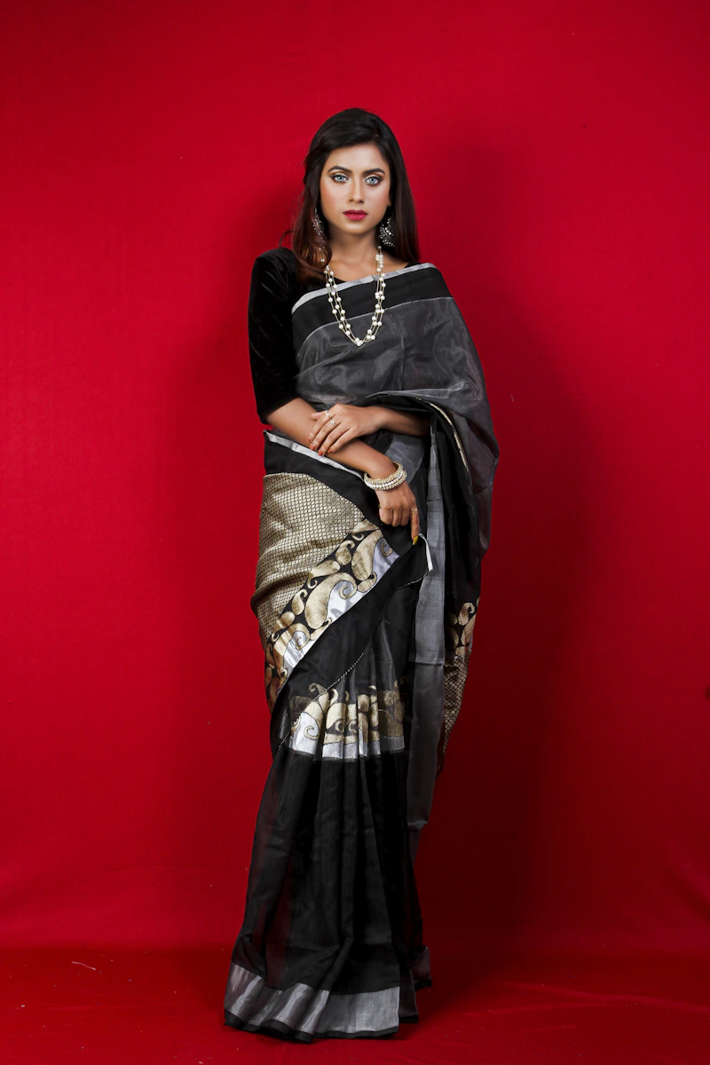 Soft Katan Silk Saree Deep Maroon — image 1