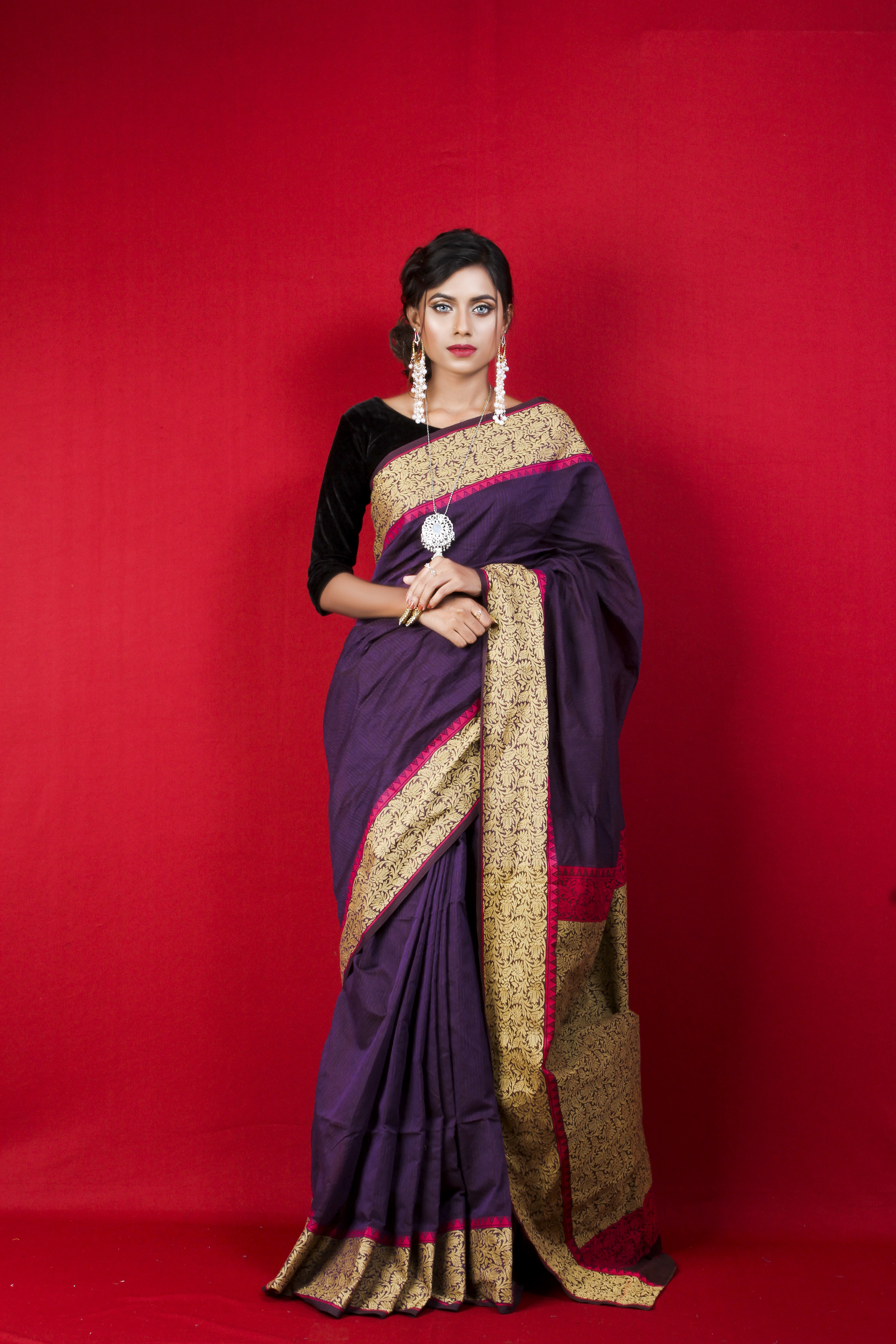 Crimson Red Silk Lehenga Choli