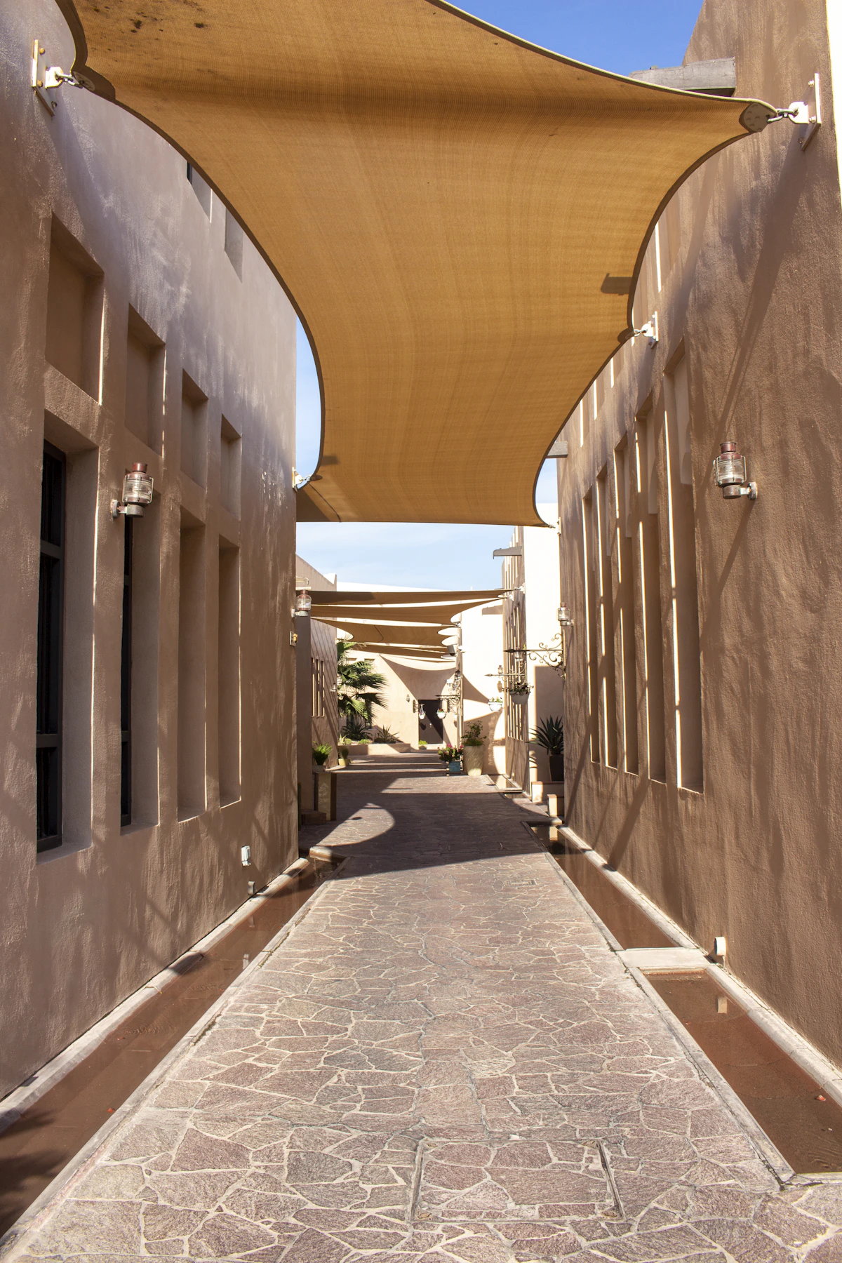 Modern tensile shade structure for parking