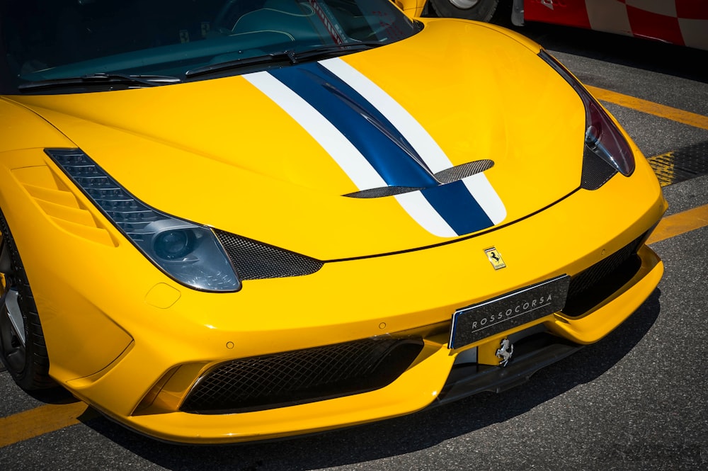 yellow and blue lamborghini aventador