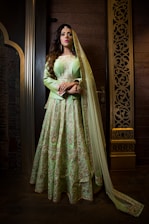 A beautiful display of flowing South Asian garments showcasing elegance and luxury.