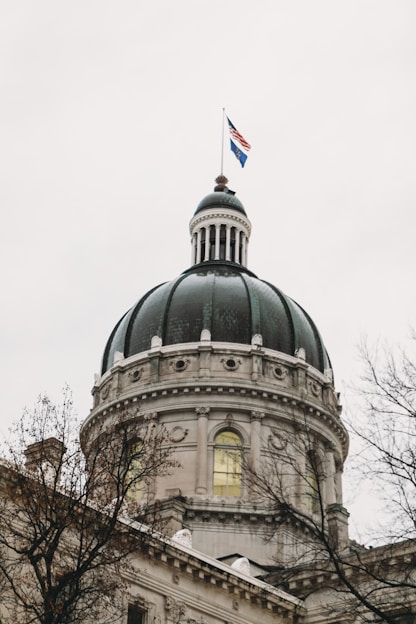 green and white dome building
