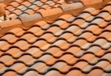 brown roof tiles in close up photography