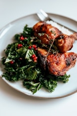 cooked food on white ceramic plate