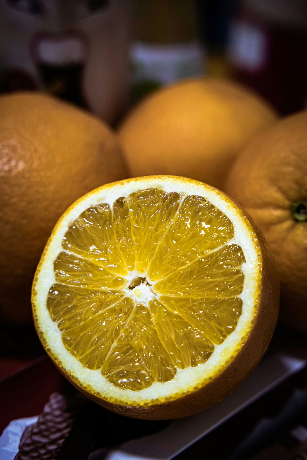 close up photo of sliced orange