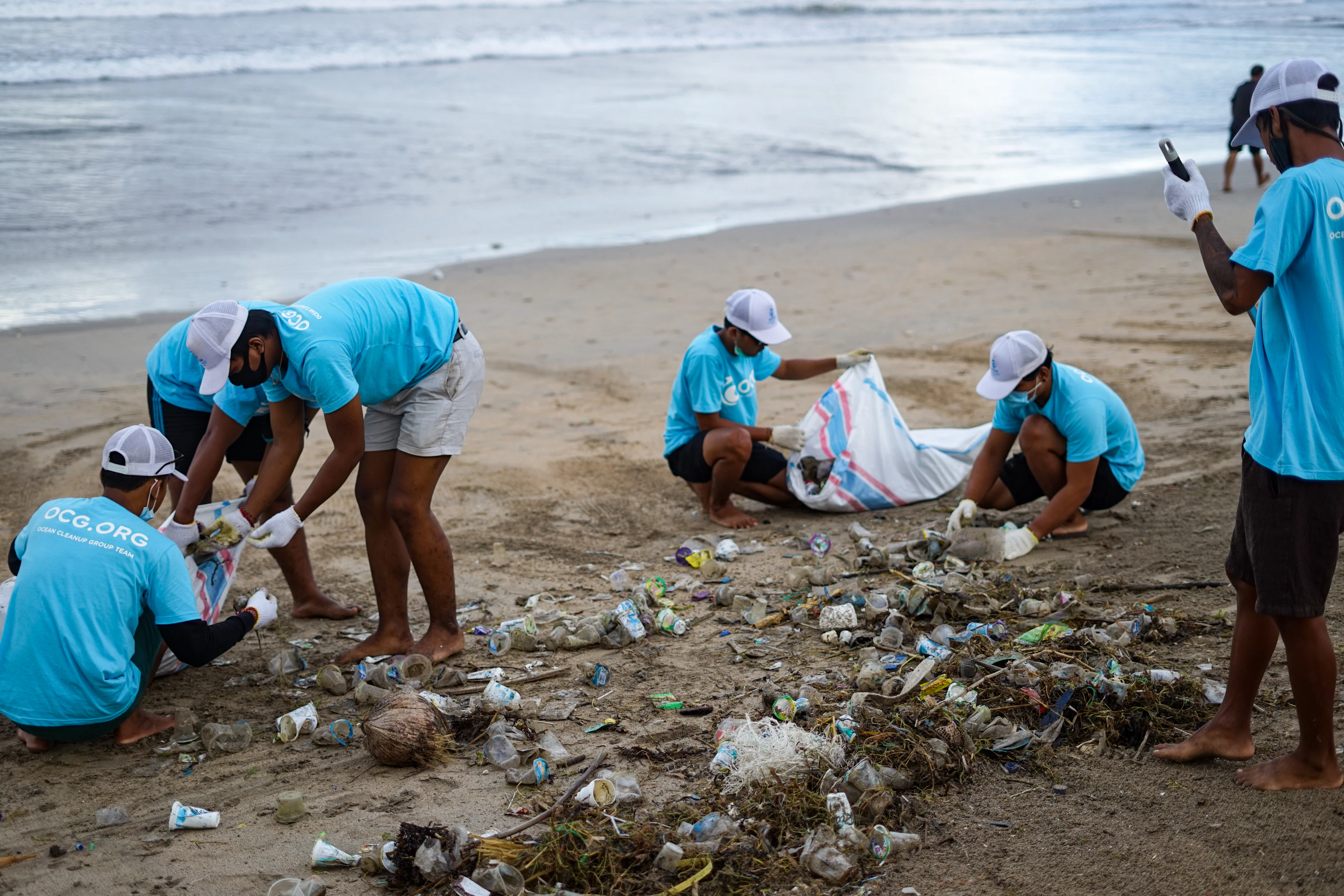 A growing team working together on a larger cleanout