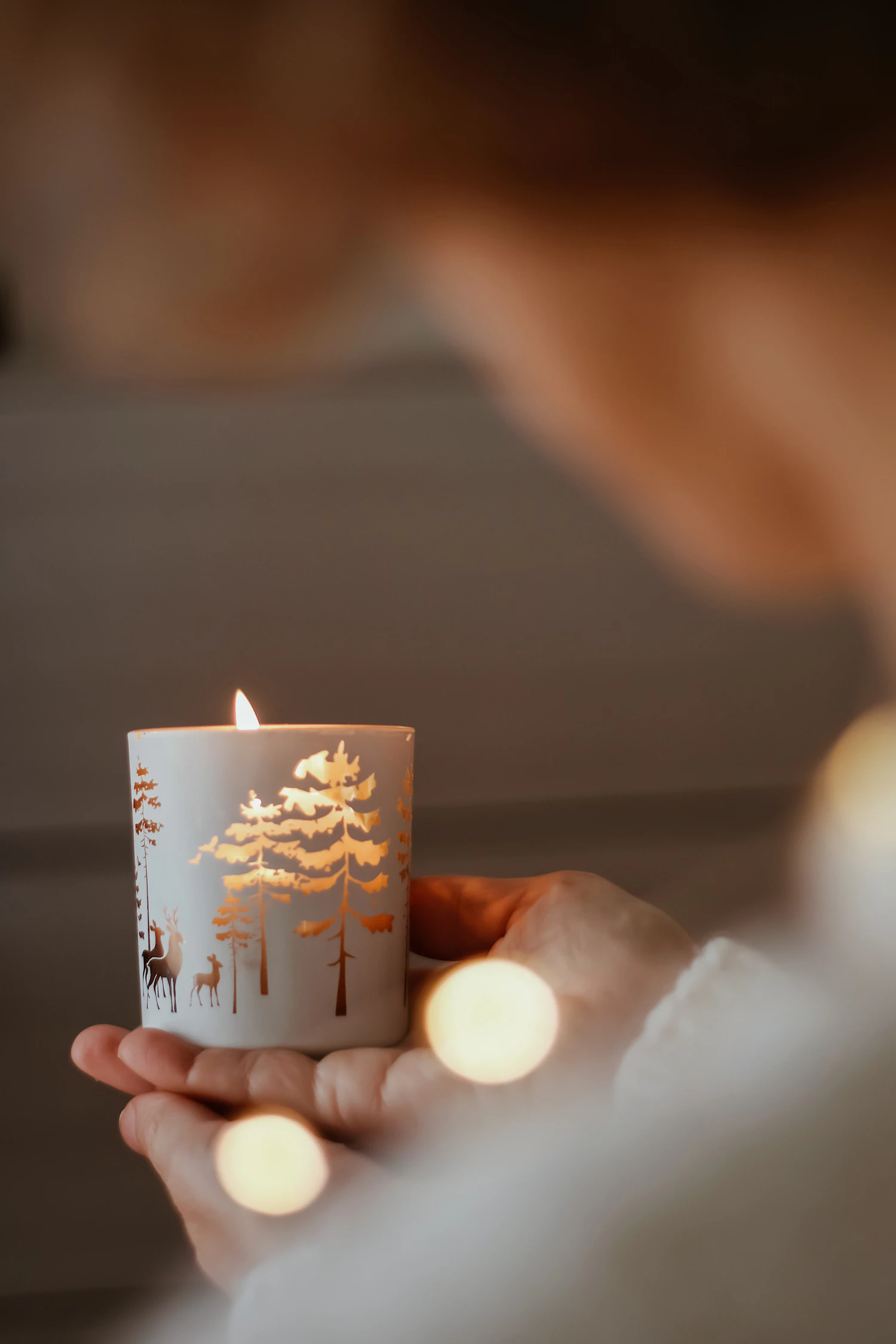 Photo of a similar item: White Porcelain Christmas Tree Cut-Out Tealight Holder