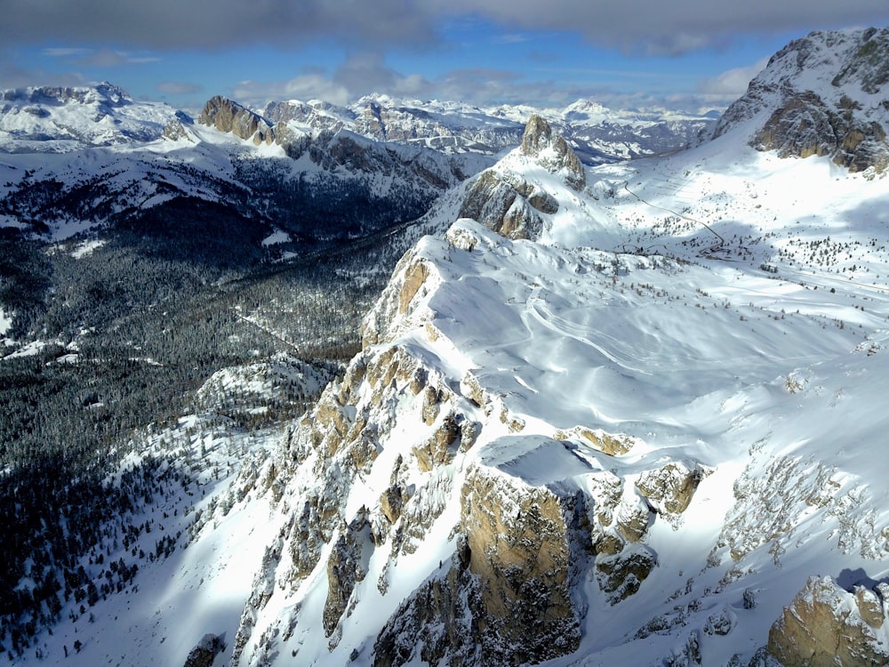 snow covered mountain during daytime