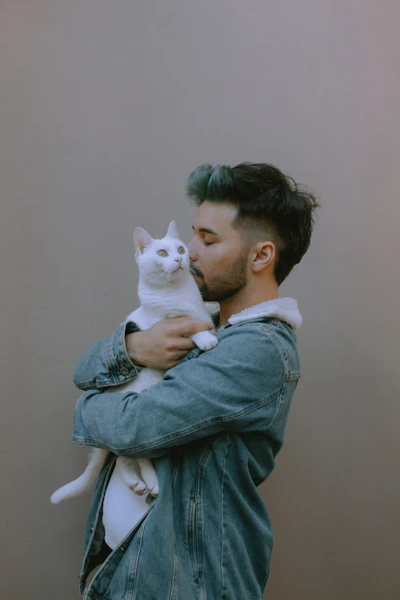 Portrait session with a cat