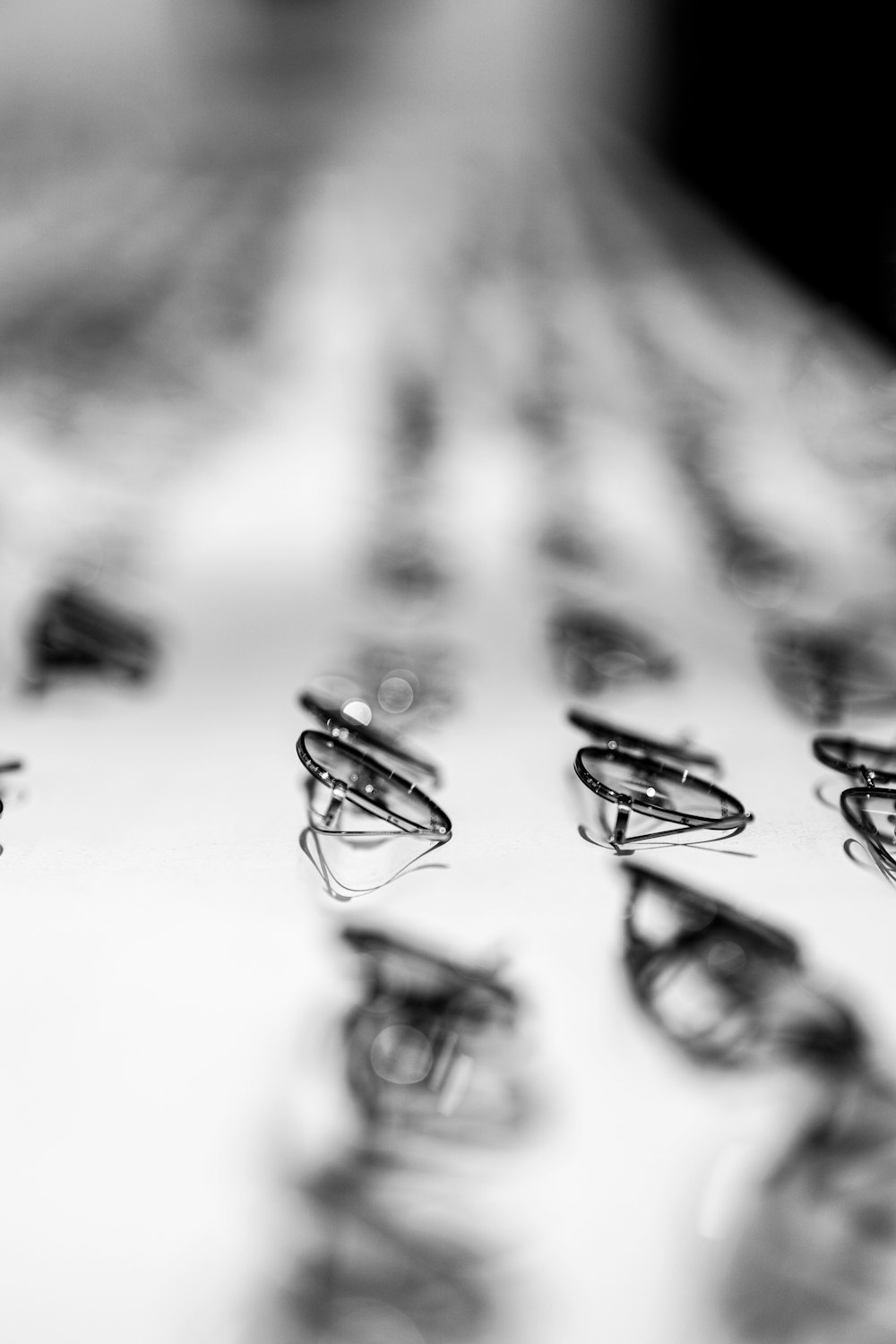 black and silver framed eyeglasses