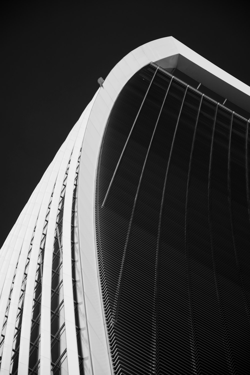 white and black building during night time