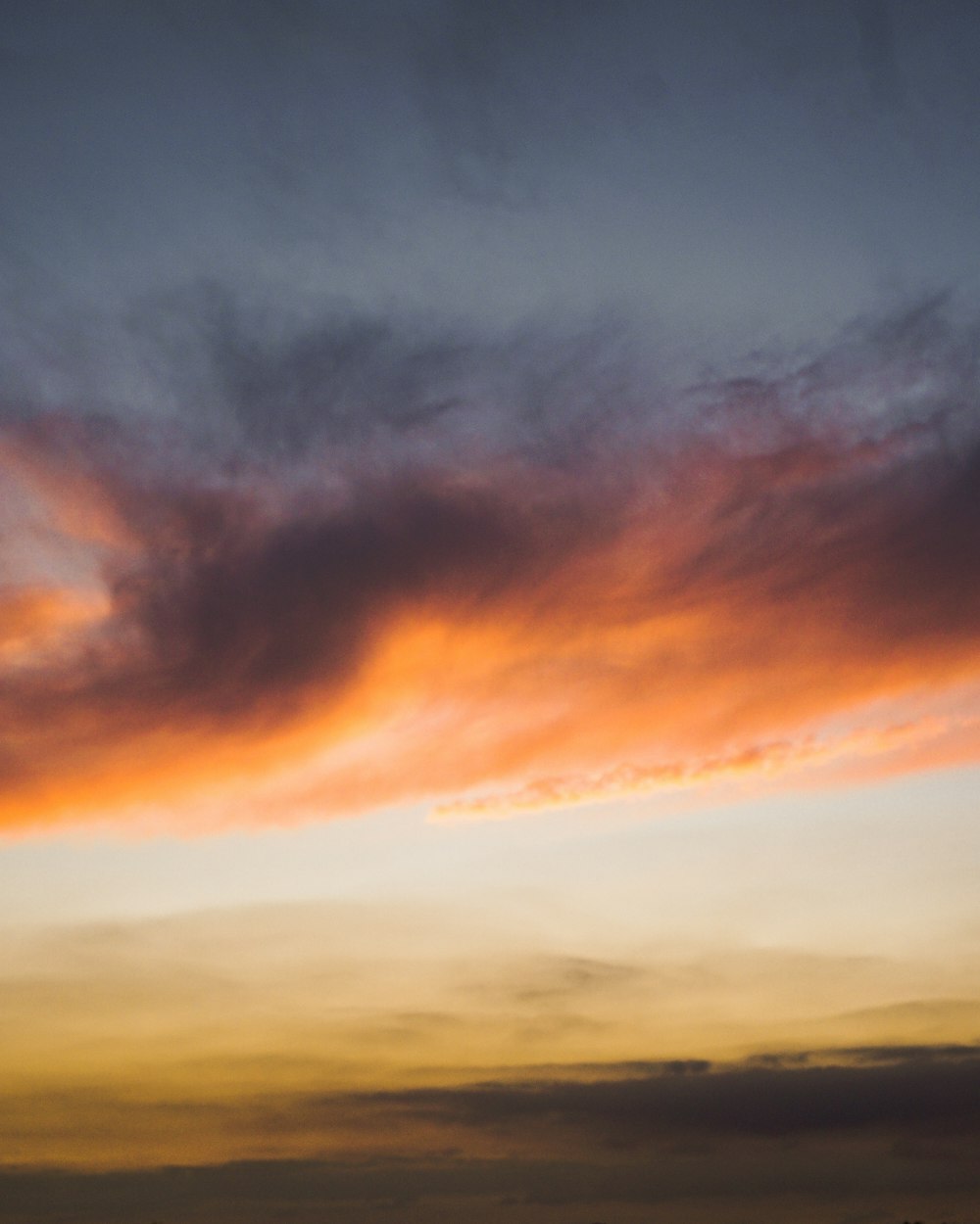 orange and gray clouds during sunset