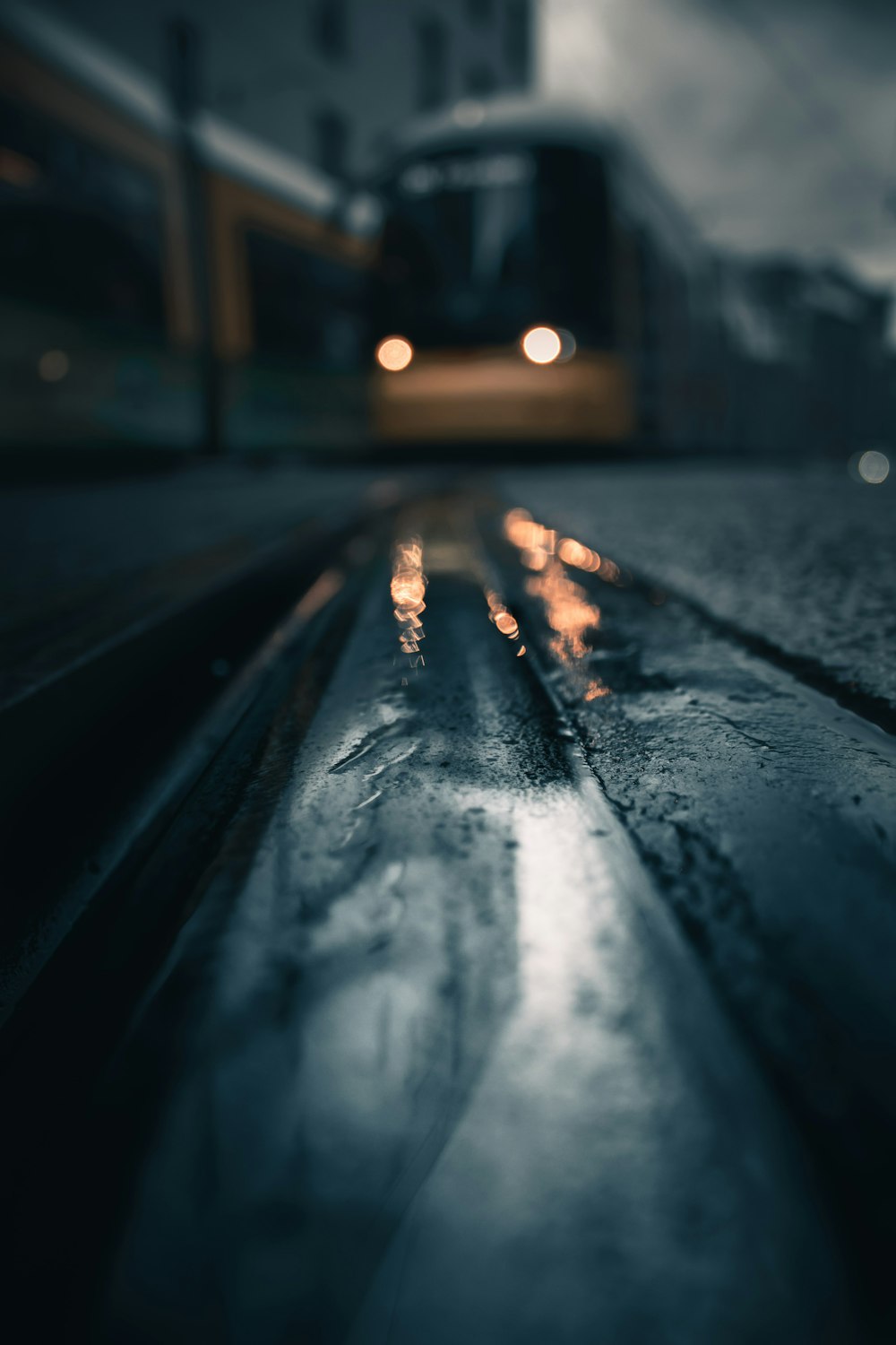 black asphalt road during night time