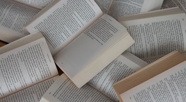 white and brown book on brown woven surface