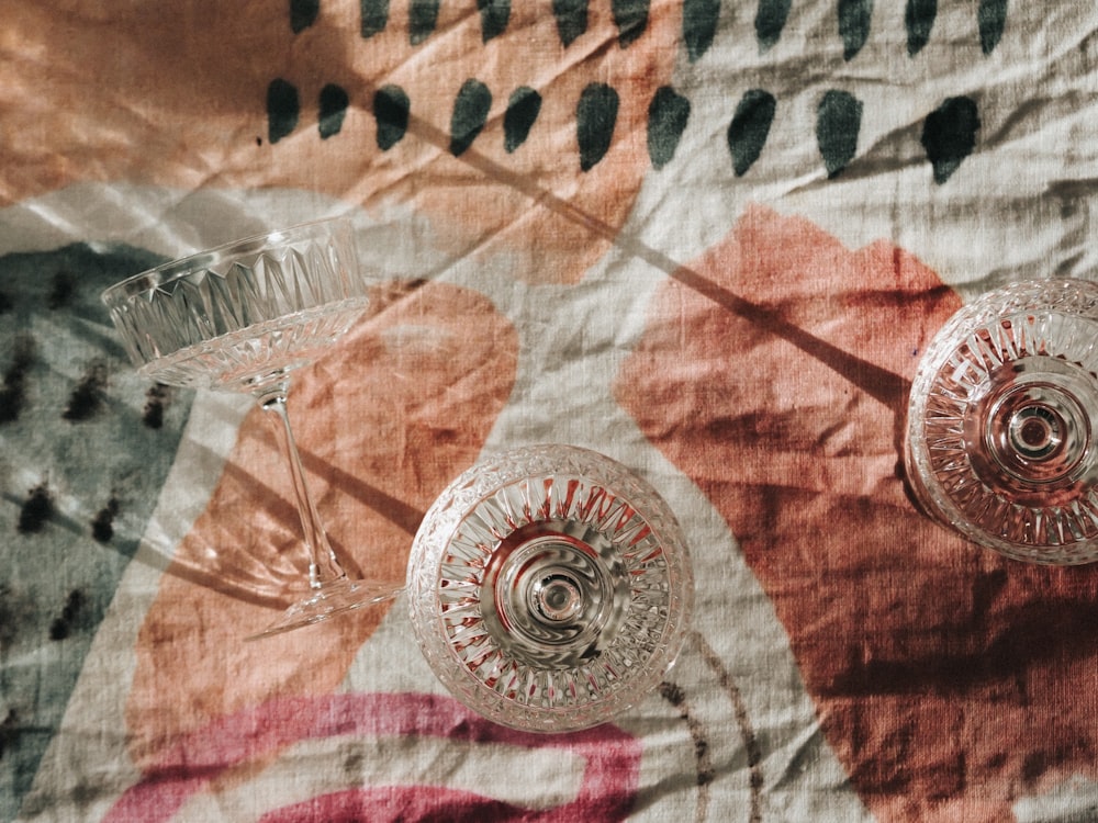 clear glass bowl on table