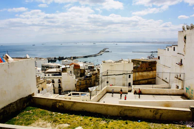 Algiers rising in white terraces above its bay