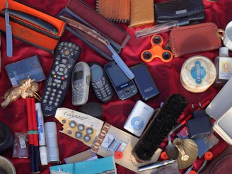 A colorful assortment of everyday gadgets and tools for enhanced living.