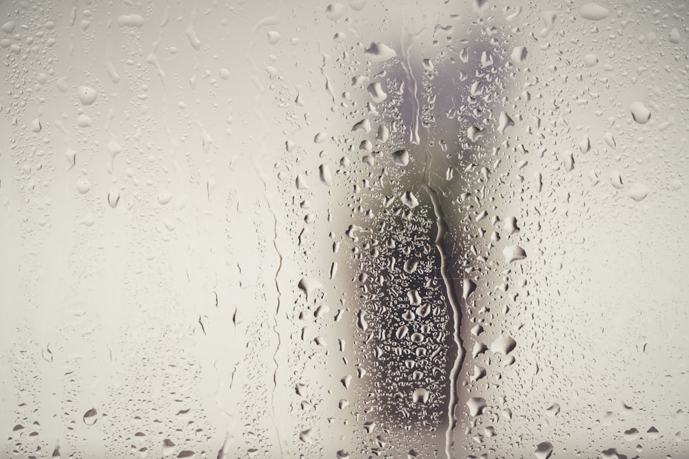 water droplets on glass window