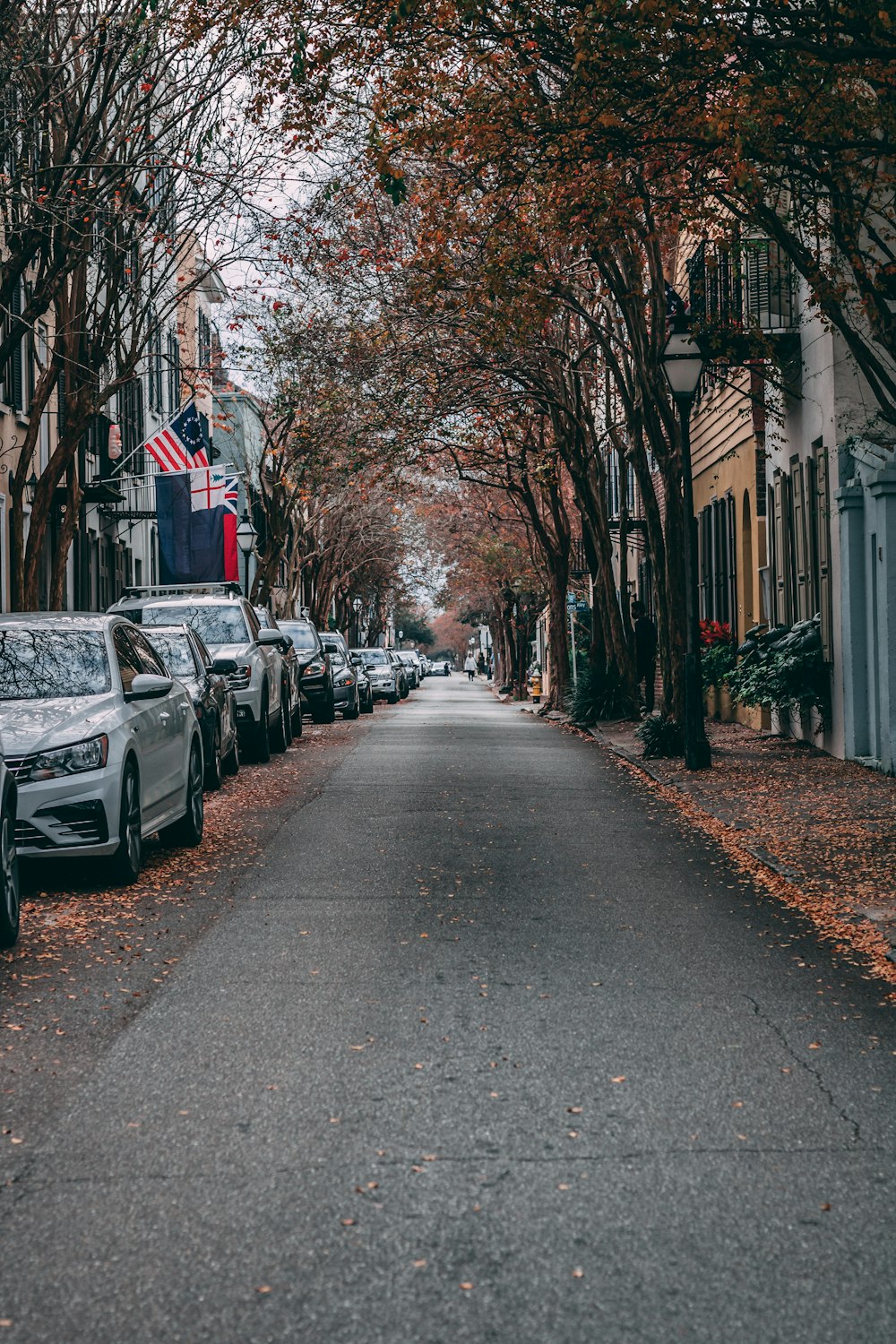 cars parked on the side of the road